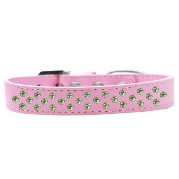 Unconditional Love Sprinkles Lime Green Crystals Dog CollarLight Pink Size 18 UN811479